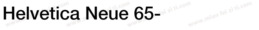 Helvetica Neue 65字体转换